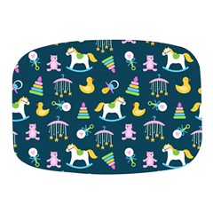 Cute Babies Toys Seamless Pattern Mini Square Pill Box by Apen