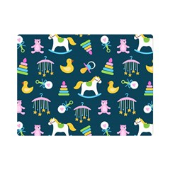 Cute Babies Toys Seamless Pattern Premium Plush Fleece Blanket (mini) by Apen