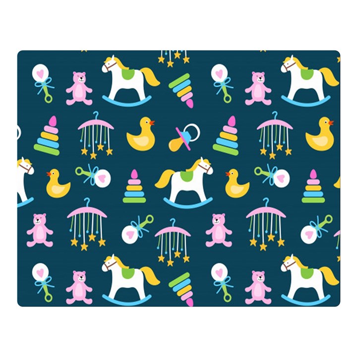 Cute Babies Toys Seamless Pattern Premium Plush Fleece Blanket (Large)