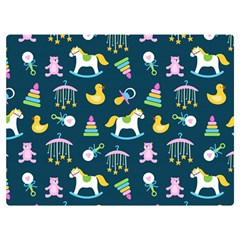 Cute Babies Toys Seamless Pattern Two Sides Premium Plush Fleece Blanket (baby Size) by Apen