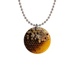 Honeycomb With Bees 1  Button Necklace by Apen