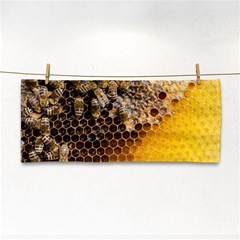 Honeycomb With Bees Hand Towel by Apen