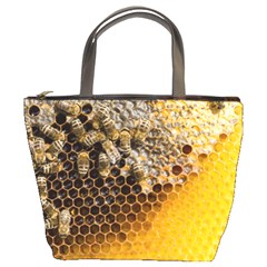 Honeycomb With Bees Bucket Bag by Apen