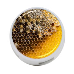 Honeycomb With Bees 4-port Usb Hub (two Sides) by Apen