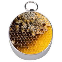 Honeycomb With Bees Silver Compasses by Apen