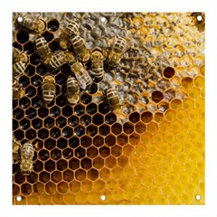 Honeycomb With Bees Banner And Sign 3  X 3  by Apen