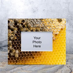 Honeycomb With Bees White Tabletop Photo Frame 4 x6  by Apen