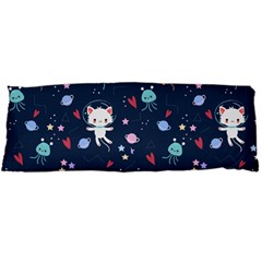 Cute Astronaut Cat With Star Galaxy Elements Seamless Pattern Body Pillow Case Dakimakura (two Sides) by Apen