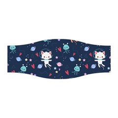 Cute Astronaut Cat With Star Galaxy Elements Seamless Pattern Stretchable Headband by Apen