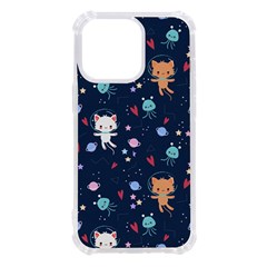 Cute Astronaut Cat With Star Galaxy Elements Seamless Pattern Iphone 13 Pro Tpu Uv Print Case by Apen