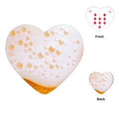 Beer Foam Texture Macro Liquid Bubble Playing Cards Single Design (heart) by Cemarart