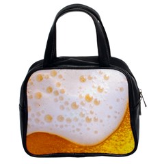 Beer Foam Texture Macro Liquid Bubble Classic Handbag (two Sides) by Cemarart