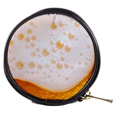 Beer Foam Texture Macro Liquid Bubble Mini Makeup Bag by Cemarart