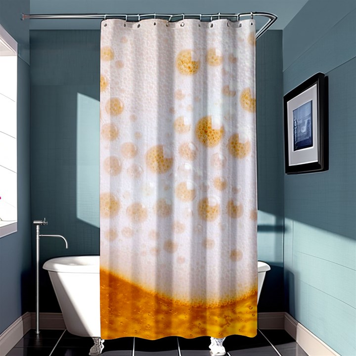 Beer Foam Texture Macro Liquid Bubble Shower Curtain 36  x 72  (Stall) 