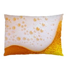 Beer Foam Texture Macro Liquid Bubble Pillow Case (two Sides) by Cemarart