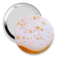 Beer Foam Texture Macro Liquid Bubble 3  Handbag Mirrors by Cemarart