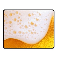 Beer Foam Texture Macro Liquid Bubble Two Sides Fleece Blanket (small) by Cemarart