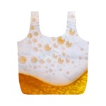 Beer Foam Texture Macro Liquid Bubble Full Print Recycle Bag (M) Front