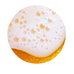 Beer Foam Texture Macro Liquid Bubble Mini Round Pill Box by Cemarart