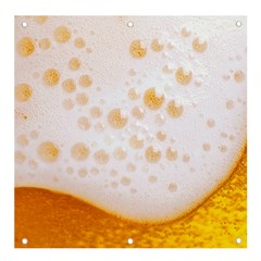 Beer Foam Texture Macro Liquid Bubble Banner And Sign 4  X 4  by Cemarart