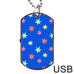 Background Star Darling Galaxy Dog Tag Usb Flash (one Side) by Maspions