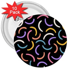 Abstract Pattern Wallpaper 3  Buttons (10 Pack) 