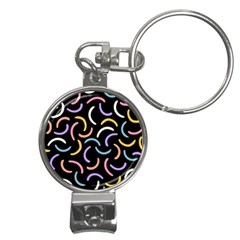 Abstract Pattern Wallpaper Nail Clippers Key Chain