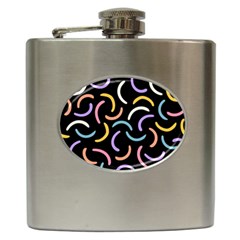 Abstract Pattern Wallpaper Hip Flask (6 Oz)