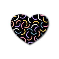 Abstract Pattern Wallpaper Rubber Coaster (heart)