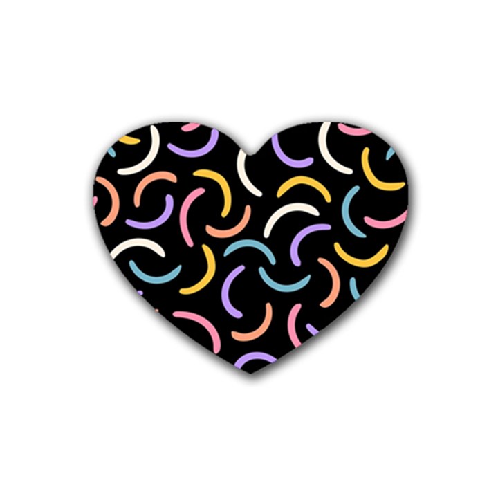 Abstract Pattern Wallpaper Rubber Coaster (Heart)