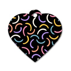 Abstract Pattern Wallpaper Dog Tag Heart (one Side)