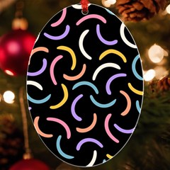 Abstract Pattern Wallpaper Uv Print Acrylic Ornament Oval