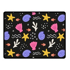 Sea Shells Pattern Wallpaper Fish Fleece Blanket (small)