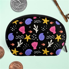 Sea Shells Pattern Wallpaper Fish Accessory Pouch (large)