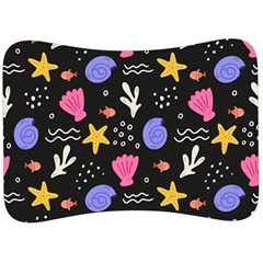 Sea Shells Pattern Wallpaper Fish Velour Seat Head Rest Cushion