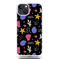 Sea Shells Pattern Wallpaper Fish Iphone 13 Tpu Uv Print Case by Maspions