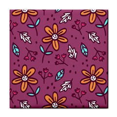 Flowers Petals Leaves Foliage Tile Coaster