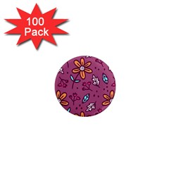 Flowers Petals Leaves Foliage 1  Mini Magnets (100 Pack)  by Maspions