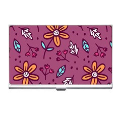 Flowers Petals Leaves Foliage Business Card Holder