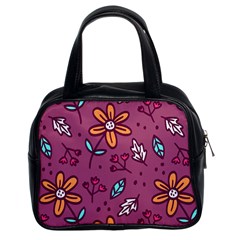 Flowers Petals Leaves Foliage Classic Handbag (two Sides)