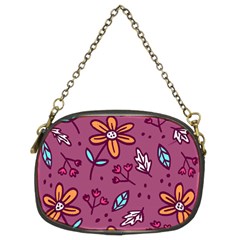 Flowers Petals Leaves Foliage Chain Purse (two Sides)