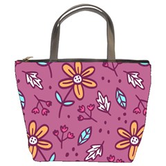 Flowers Petals Leaves Foliage Bucket Bag