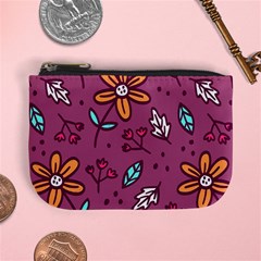 Flowers Petals Leaves Foliage Mini Coin Purse