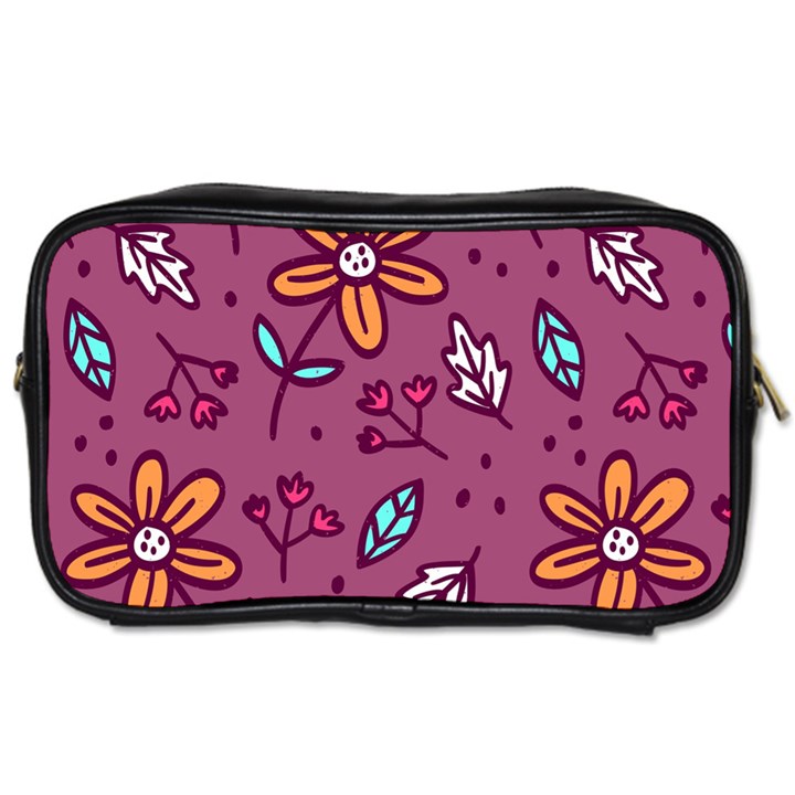 Flowers Petals Leaves Foliage Toiletries Bag (One Side)