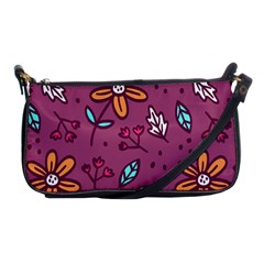 Flowers Petals Leaves Foliage Shoulder Clutch Bag