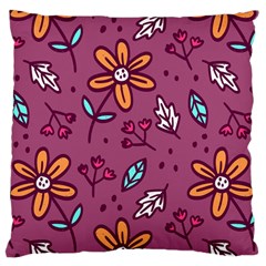 Flowers Petals Leaves Foliage Large Cushion Case (one Side)