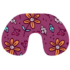 Flowers Petals Leaves Foliage Travel Neck Pillow