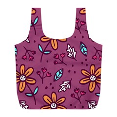 Flowers Petals Leaves Foliage Full Print Recycle Bag (l) by Maspions