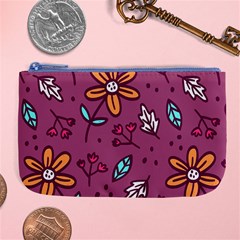 Flowers Petals Leaves Foliage Large Coin Purse