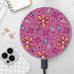 Flowers Petals Leaves Foliage Wireless Fast Charger(white)